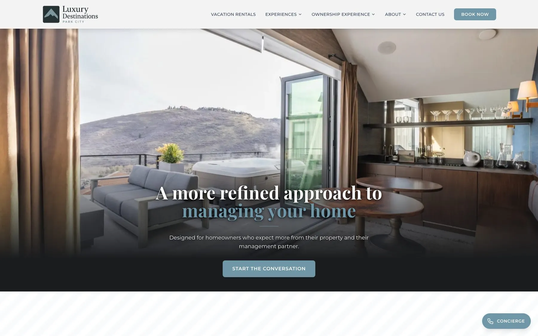 The property management funnel pitches homeowners a more refined approach and starts the conversation in one click.