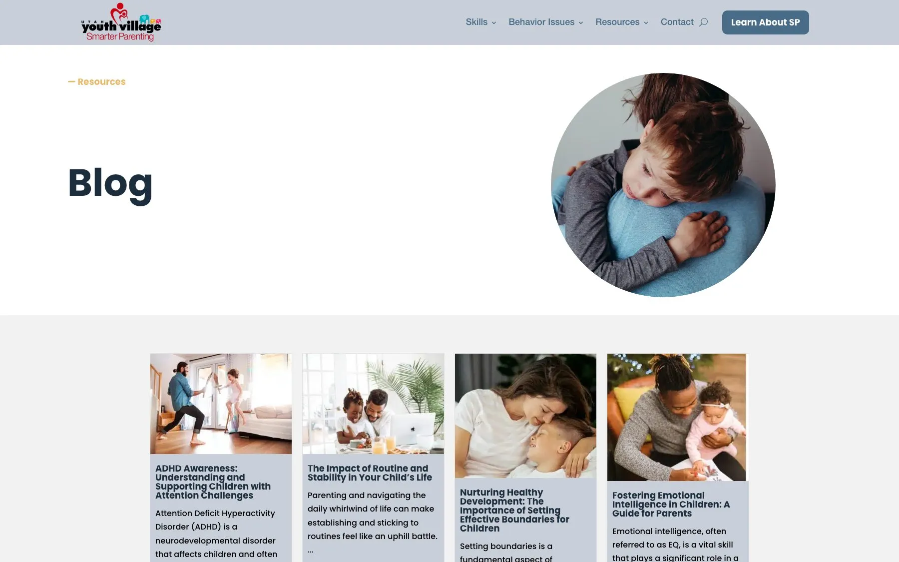 The blog covers everyday parenting topics and feeds organic search traffic.